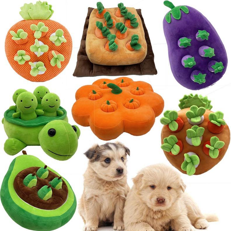 [入荷]にんじん畑 ペット ペットおもちゃ サーリシ ペット用品 犬用訓練毛布 ノーズワーク ストレス解消 8個人参