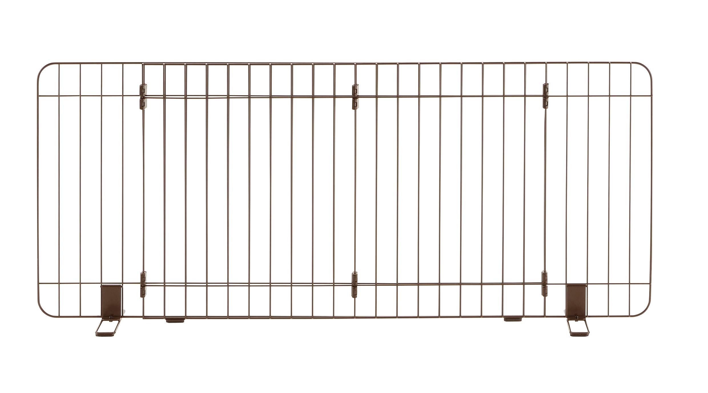 リッチェル 伸縮スタンド簡易ペットゲート 120-180 ブラウン