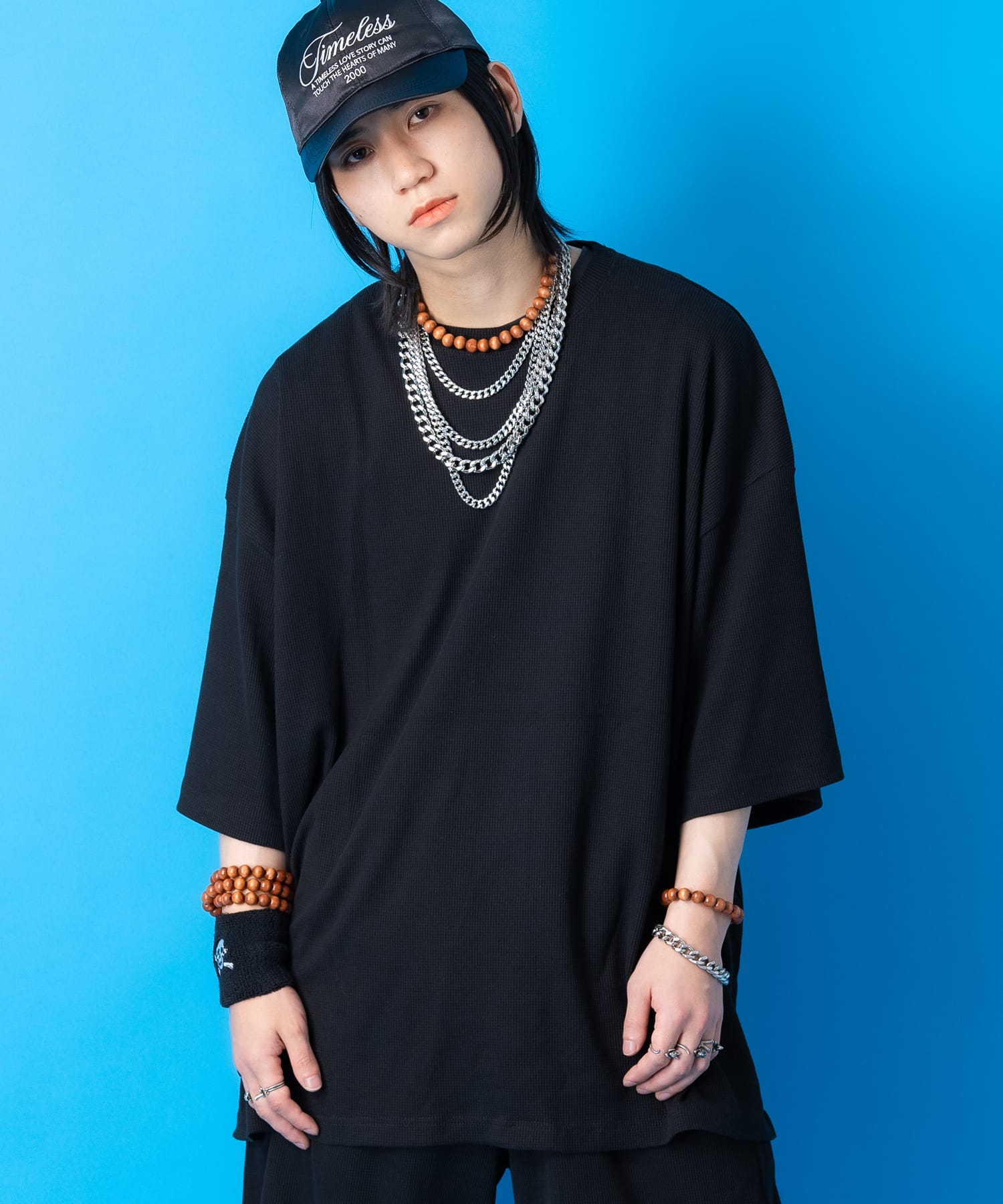 スーパーオーバーサイズワッフルTシャツ 「set0389」