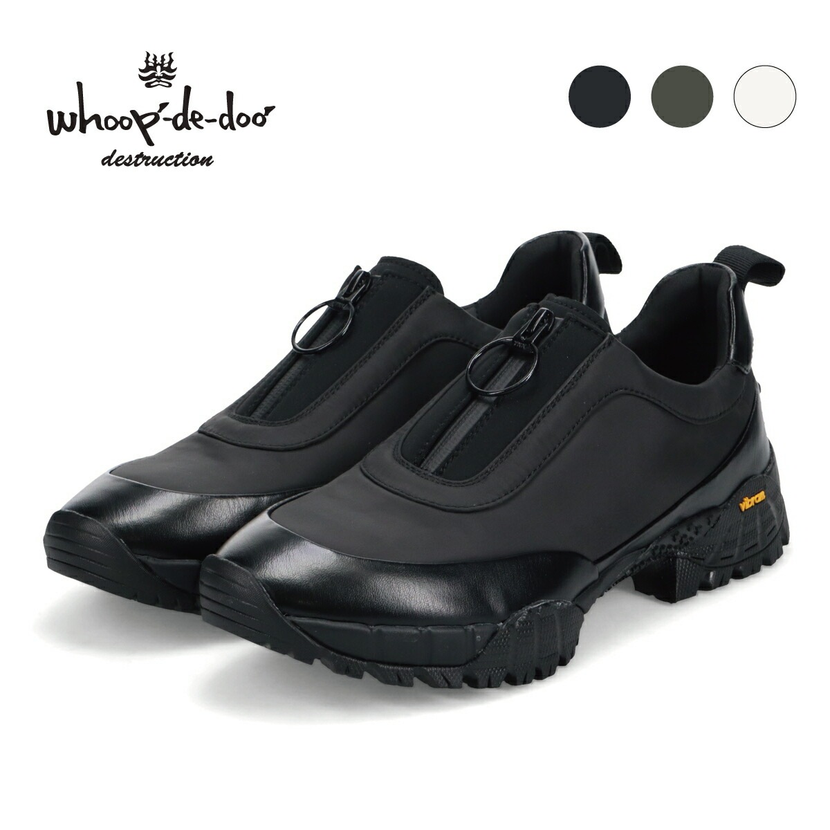 VIBRAMソールセンタージップスニーカー 24230599 whoop-de-doo フープディドゥ