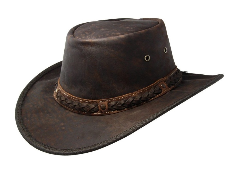 折りたたみ式軽量カウボーイハット オーストラリア産カンガルーレザー フェドーラ帽 Fedora Cowboy Hat