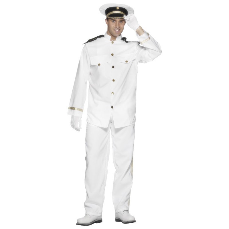 コスプレ 仮装 キャプテン 大人用 M (艦長) 【 コスプレ 衣装 ハロウィン 仮装 コスチューム ネイビー パーティーグッズ メンズ 海軍 余興 男性用 船長 】