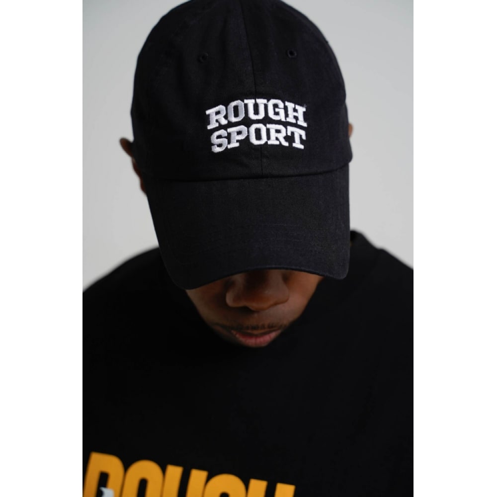 ROUGH アスレチックラフスポーツボールキャップ-ブラック