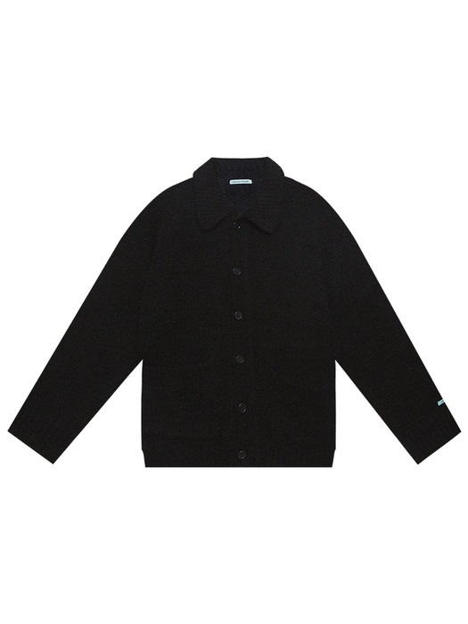 【INSTANTFUNK】 Ms BOUCLE COLLAR CARDIGAN : BLACK