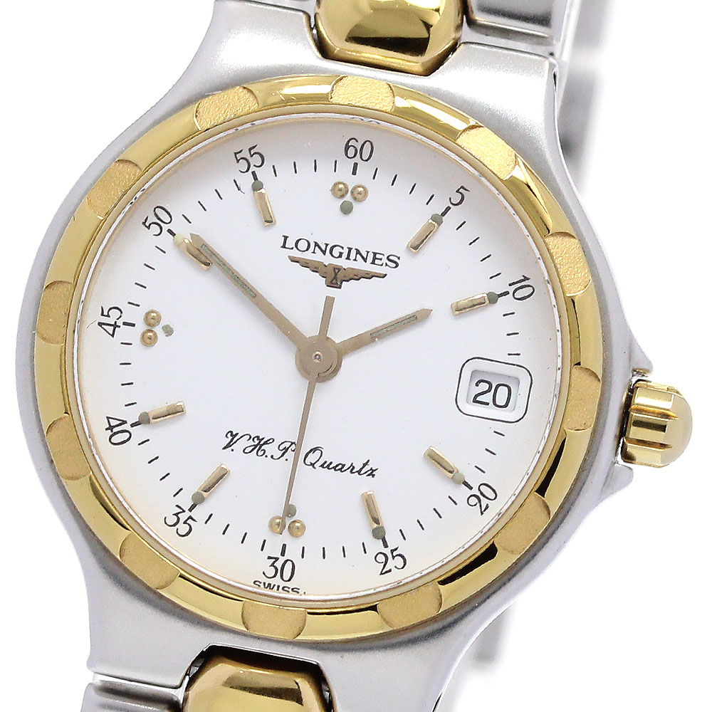 ロンジン LONGINES L1.113.3 コンクエスト デイト クォーツ レディース _861655【中古】