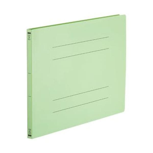 （まとめ）TANOSEE フラットファイル（再生PP）A3ヨコ 150枚収容 背幅18mm グリーン 1パック（5冊）10セット