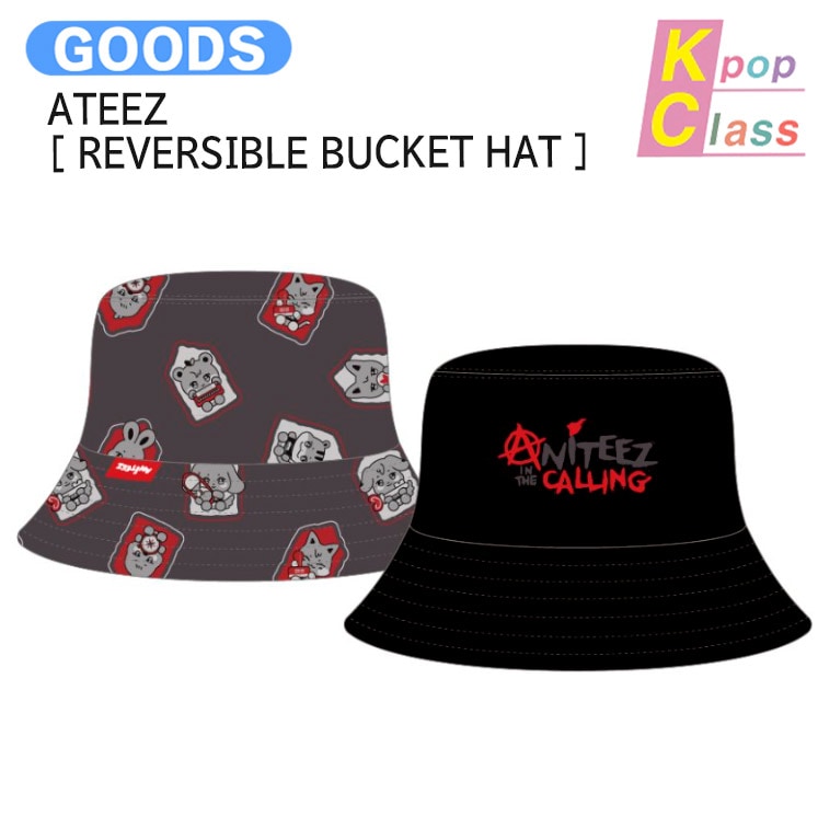 国内発送 [フォトカード付] ATEEZ [ REVERSIBLE BUCKET HAT ] ANITEEZ IN THE CALLING / 公式グッズ / 予約商品