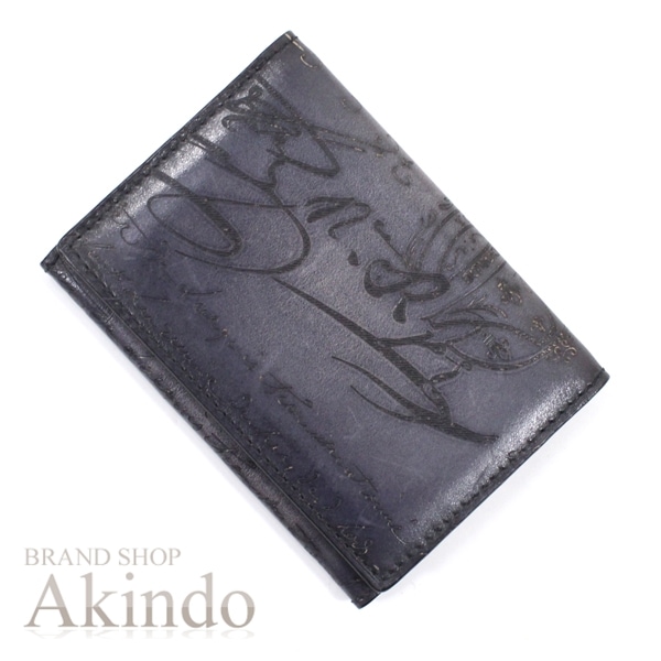 ベルルッティ カードケース 二つ折り 名刺入れ インブイア スクリットレザー カードホルダー Berluti カリグラフィ メンズ ビジネス ブランド プレゼント ベルルッティ カードケース 名刺ケー