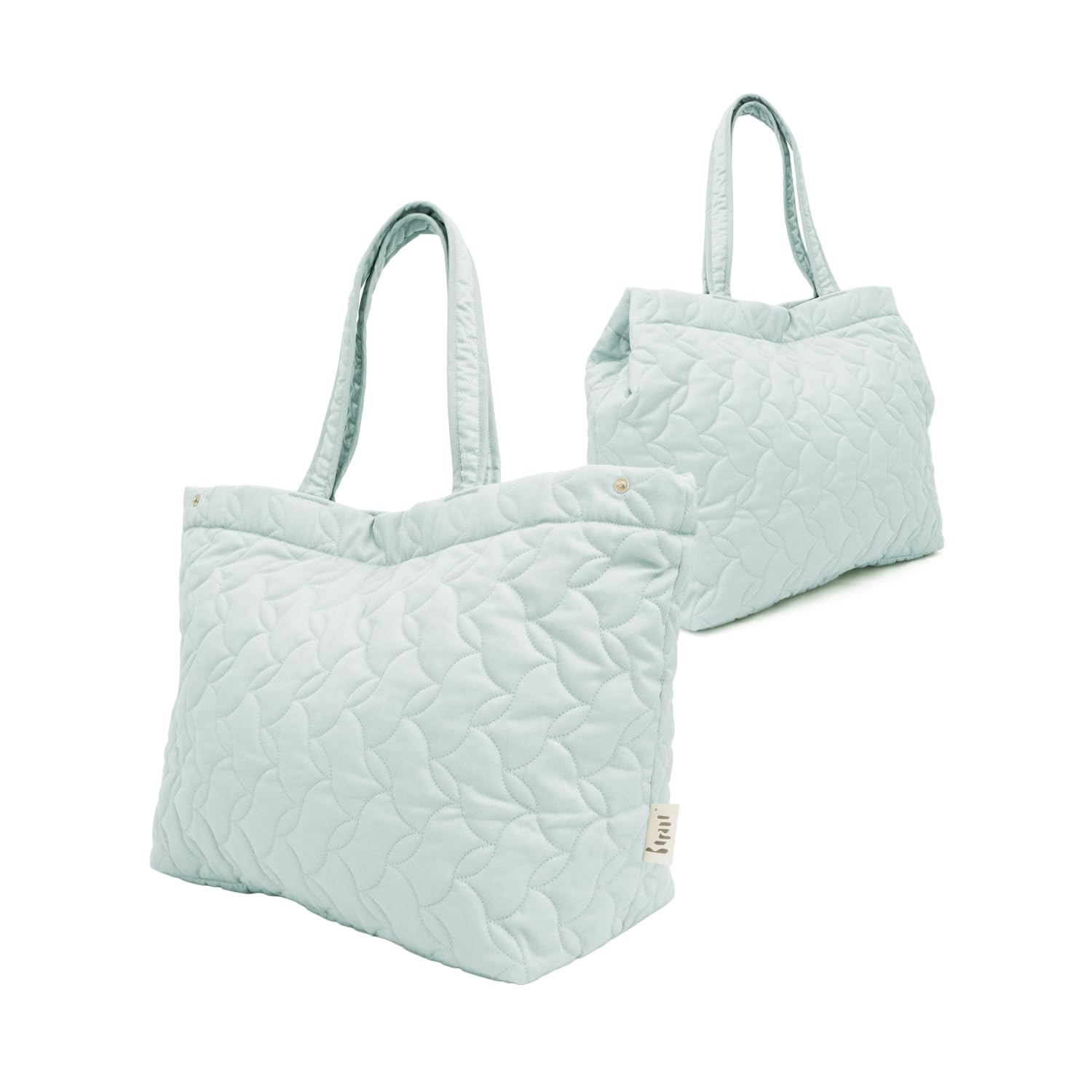 [munyanya] 2WAYで形が変わる×日本製で丈夫 マザーズバック 大容量 キルティング トートバック A4収納可 洗濯可 親子リンク