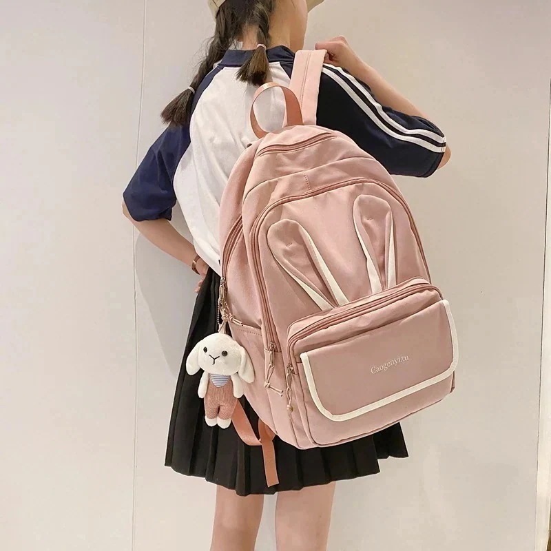 【1つ買うと1つ無料】【メガ割】ラッキーボックス うさぎ 韓国 リュック 高校生 通学 バックパック 修学旅行 スポーツ用 ユニセックス 大容量バッグ111