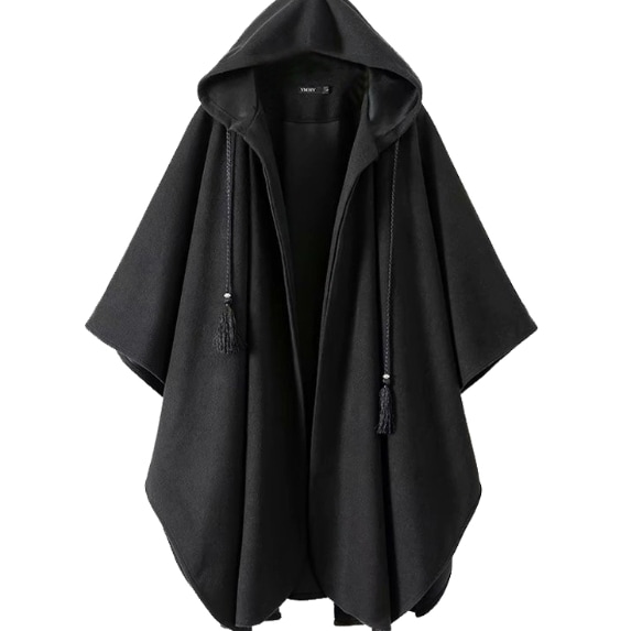 アウター コート ジャケット 上着 ポンチョ ロング丈 袖あり 長袖 襟なし フード付き 前開き かわいい 大人可愛い きれいめ シンプル カジュアル 大人 上品 おしゃれ お洒落 大人女子 こなれ感