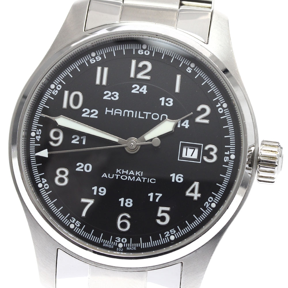 ハミルトン HAMILTON H706250 カーキ フィールド シースルーバック 自動巻き メンズ _904687【中古】