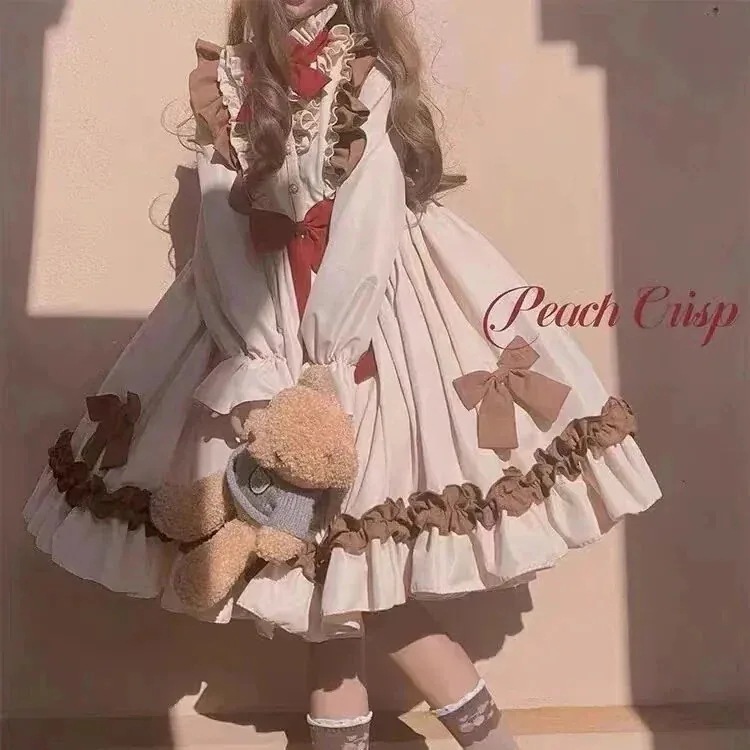 パーティードレス ロリータドレス ドールスカート 可愛い レトロ ワンピース 蝶結び コスプレ お姫様