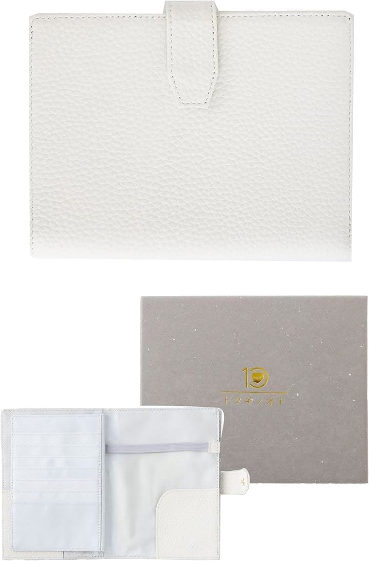 母子手帳ケース お薬手帳ケース 思い出を美しく残す本革のトツキノオト(コウノトリホワイト)