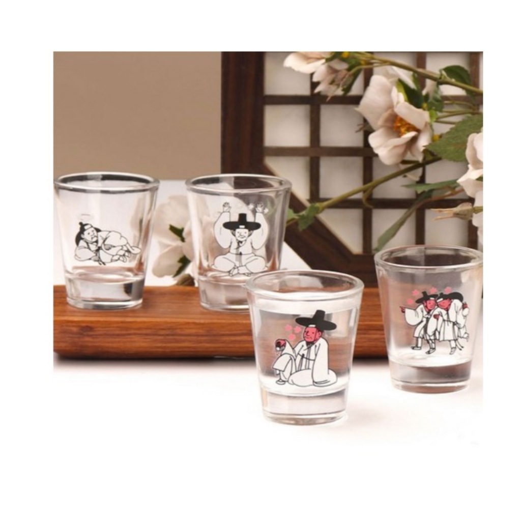 韓国学者焼酎杯セット（色変更4個）