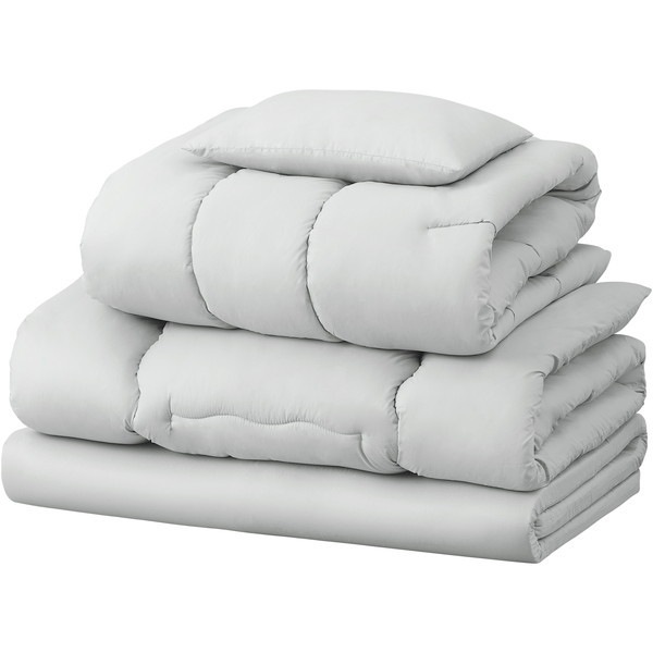 KFS-M5Sライトグレー [マットレス付き布団5点セット] メーカー直送