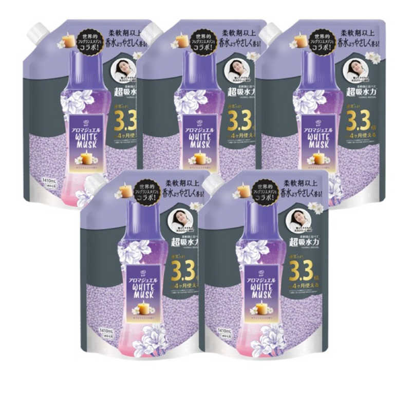 P＆G　(ケース販売) レノアアロマジュエル ホワイトムスクの香り つめかえ用 超特大サイズ 1410mL×5