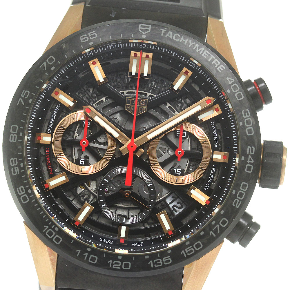 タグホイヤー TAG HEUER CBG2052.FT6143 カレラ キャリバーホイヤー02 クロノグラフ 350本限定 自動巻き メンズ 箱・保証書付き_845259【中古】