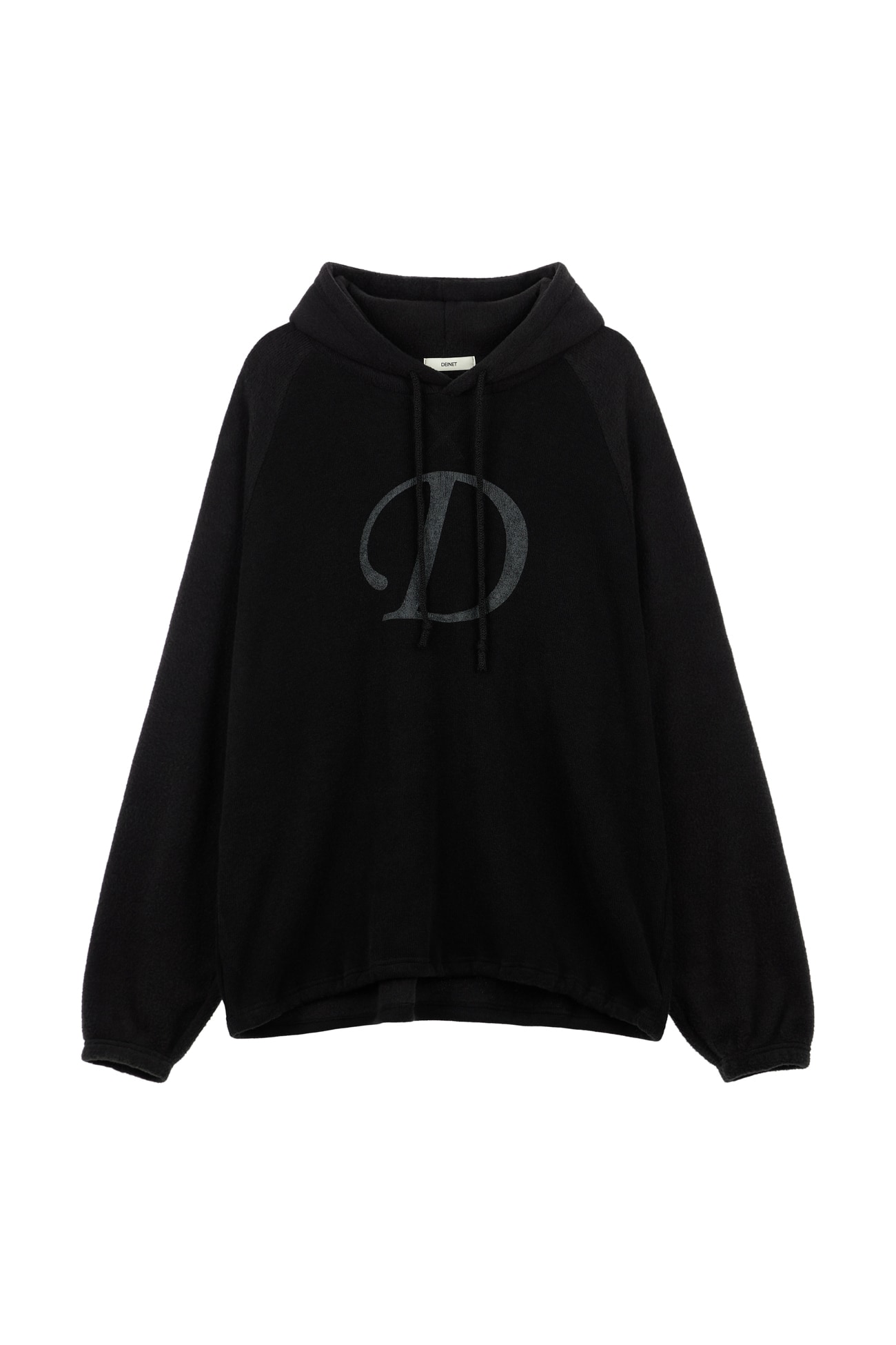 【DEINET】 SMOOTH D LOGO HOODIE : BLACK