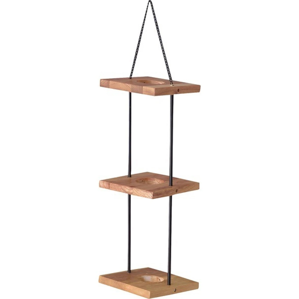 ハンギングプランター3段 天然木 スチール 粉体塗装