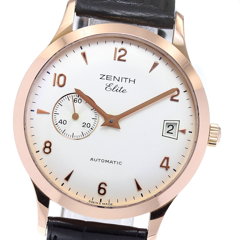 ゼニス ZENITH 17.0125.680 クラス エリート K18PG スモールセコンド 自動巻き メンズ 良品 _886093【中古】