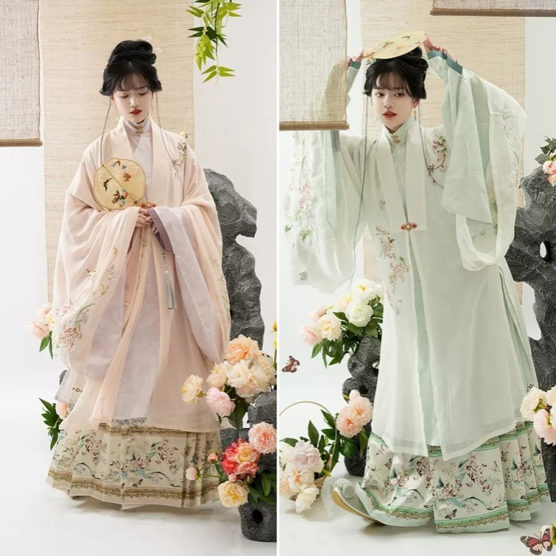 新入荷中国風漢服春夏秋冬漢服大人気改良3点セット漢服中国風古風飄逸な風のエレガントなワンピーススカートスーツ刺繍スカート文化祭学園祭コスプレ衣装フルセット