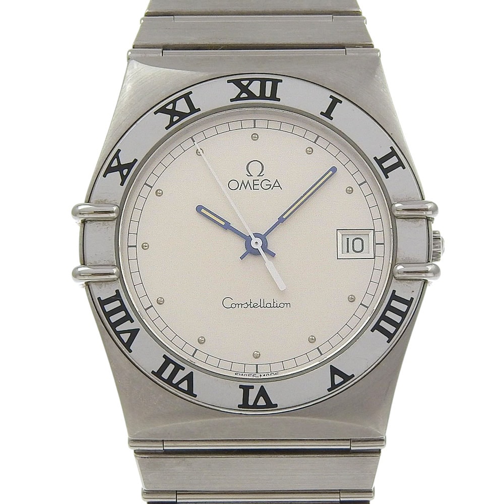 コンステレーション 腕時計 ステンレススチール クオーツ アナログ表示 レディース シルバー文字盤 中古品 A-ランク