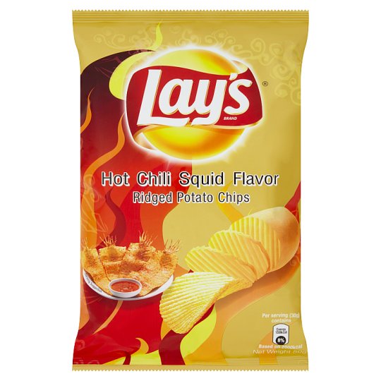 その他 Lay s Hot Chili Squid Flavor Ridged Potato Chips 50g