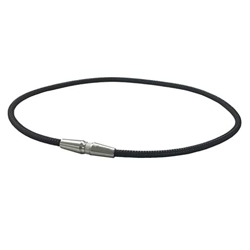 【AMAZON.CO.JP限定】 ’: ’ユニセックス大人 チタン ネックレス RAKUWA ネックX50 AG ローレット ブラック/ブラック 50CM アクアゴールド×アクアチタンX50 含浸スペ