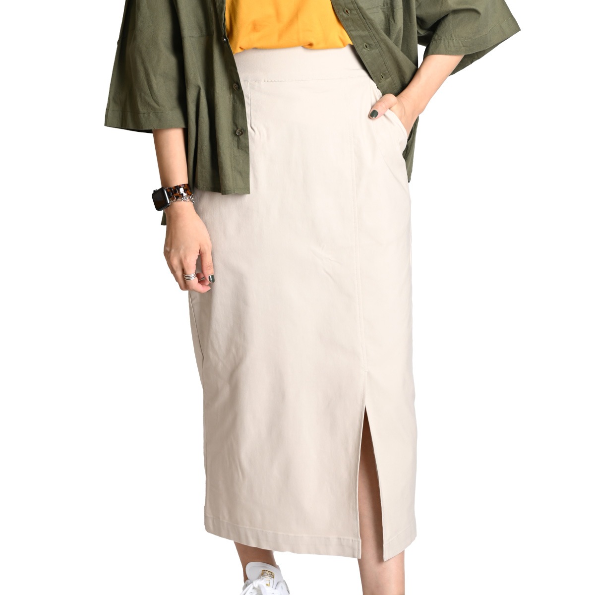 タイトスカート ロング レディース 秋 冬 ペンシルスカート ロングスカート スリット タイト スカート ナロースカート ストレッチスカート マキシ ミディ丈 ウエストゴム ストレッチ ボトムス ハイ