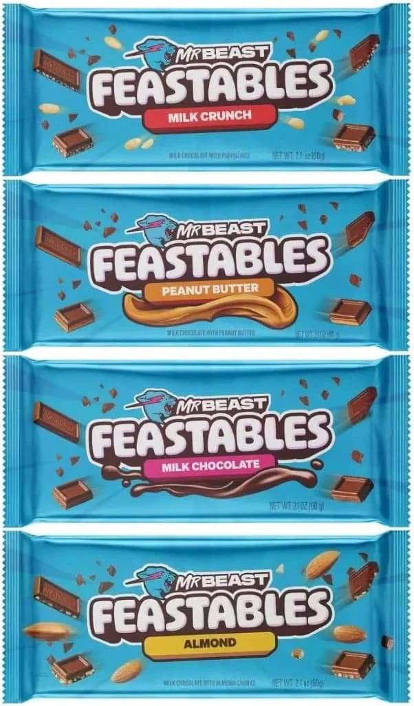 美味しくて脂っこくないFeast Ables Mr Boost Milk Chocolate Bar Sampler Varieties Pack 60g 4 Count2点購入で200円割引
