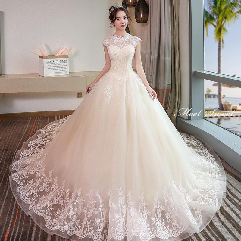 ウェディングドレス ウエディングドレス 二次会 結婚式 前撮り ブライダル ロングドレス 花嫁 プリンセスドレス プリンセスラインドレス フレンチ袖 エレガント