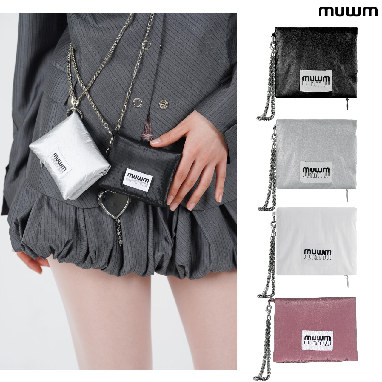 Puff-Up Baby (+Chain Strap) 5色 女性バッグ 財布 マネークリップ 新商品 韓国ファッション 韓国人気 女性 学生