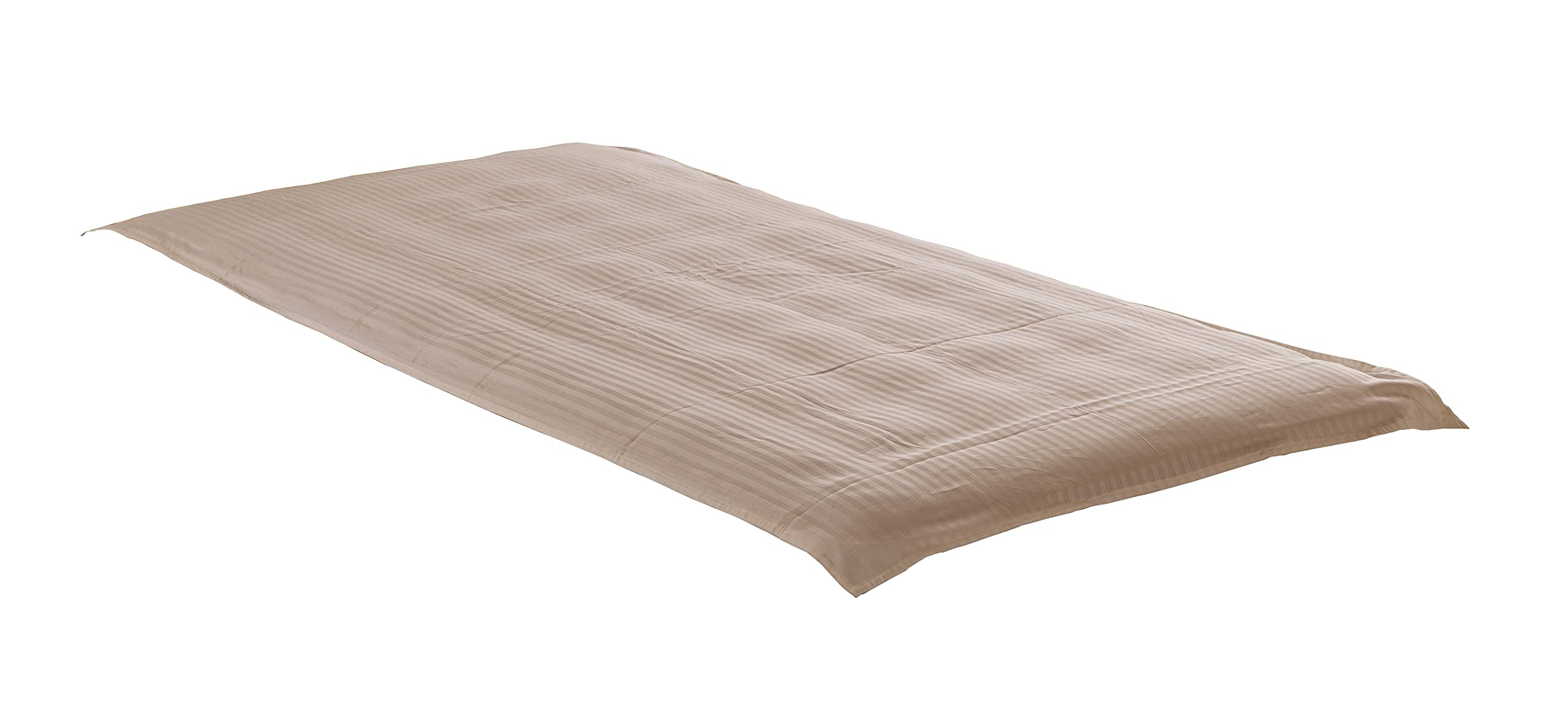 【フランスベッド正規品】シーツ ベージュ セミシングル(85×195cm)サイズ 「Line&Earth N(ライン&アースN) らくピタ簡単シーツ」 敷くだけ簡単ベッドパッドらくピタシリーズに最適の