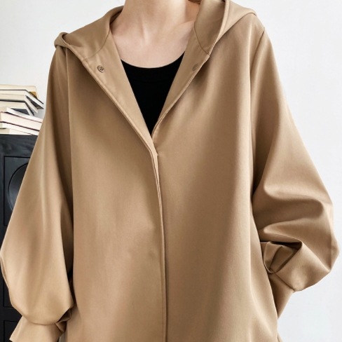 ウィンドブレーカー アウター コート ジャケット 黒 ブラック ベージュ ショート丈 長袖 7,208円