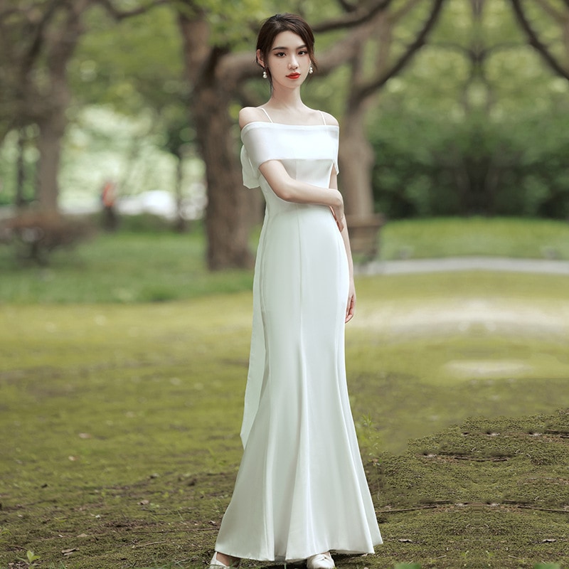ドレス 衣装 イブニングドレス ロングドレスオフショル オフショルダー ロング丈 マーメイドスカート タイト バックリボン セミフレア ステージドレス 発表会 かわいい 大人可愛い きれいめ 8,225円