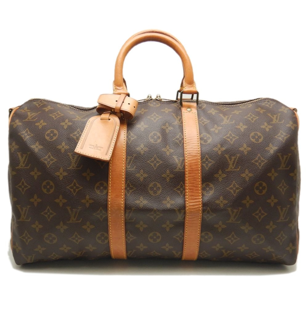 モノグラム キーポルバンドリエール45 M41418 ボストンバッグ ブラウン/252599【中古】