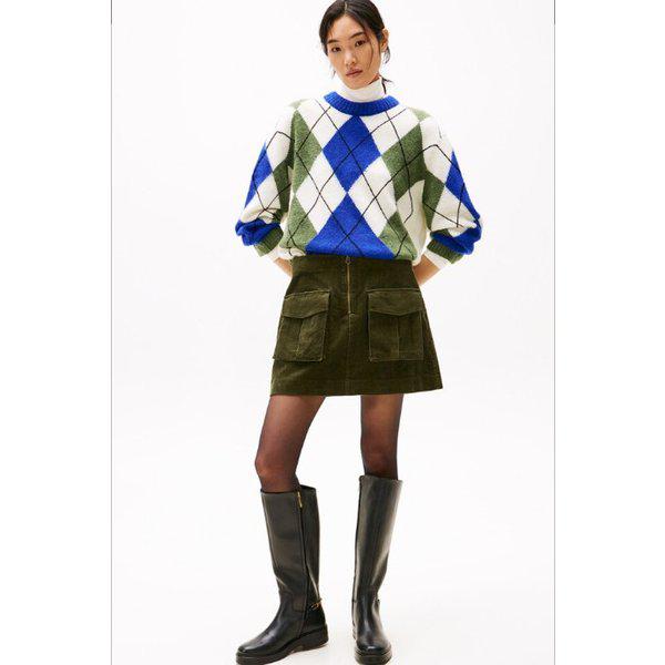 T22F7WSC080WT1 コーデュロイミニスカート