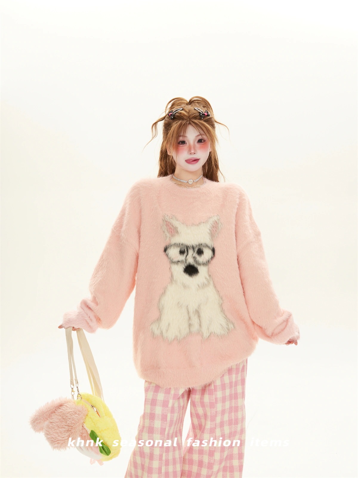 サイズフェミニンゆったり レディースプルゆったり春 秋冬 2025 韓国ニットトップスプリントストリートコルシルエットファッション色っぽ女っぽカジュアル大人っぽ 上品 レイジースタイル長袖