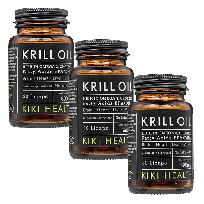 クリルオイル 30錠 3本 キキヘルス Kiki-Health オメガ3脂肪酸 EPA DHA グルテンフリー 海外発送 日時指定不可 国際郵便発送