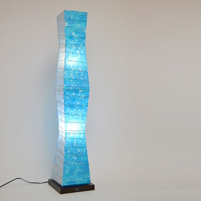 受注生産品 深海をイメージ 日本製 和風照明フロアライト スタンドライト 置き型 和紙照明 和室照明 ＬＥＤ対応（1044）