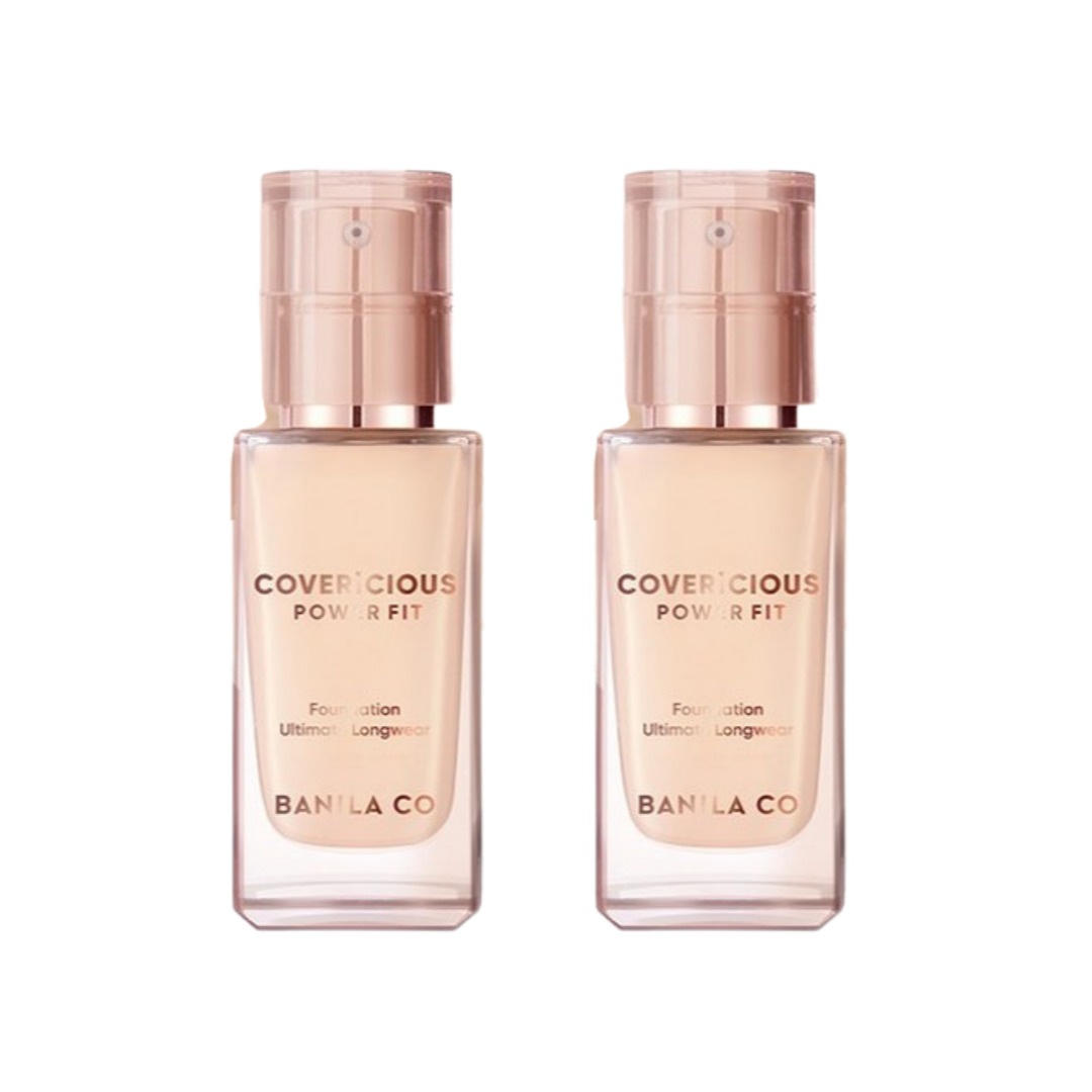 カバリシャス パワーフィット ファンデーション 30ml 21ロゼ 2個 毛穴レス仕上げ 軽量フォーミュラ ロングラスティング 高密着カバー SPF45 PA++ ナチュラル肌表現 しっとり
