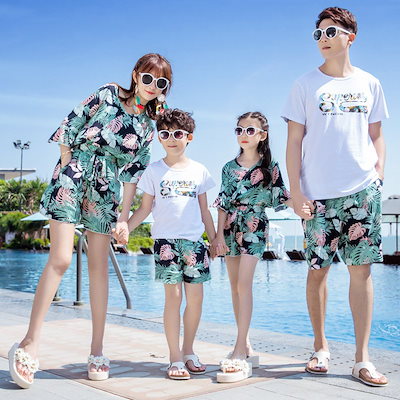親子ペア服親子お揃い服親子ペア今週の割引は 25% オフですルックTシャツセットアップキッズカーディガンビーチワンピースハワイ風海qoo10