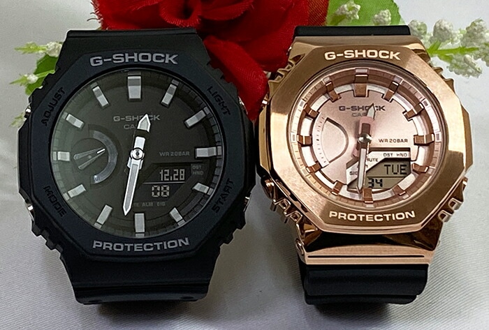 恋人たちのGショックペアウオッチ G-SHOCK ペア腕時計 カシオ 2本セット gショック GA-2100-1AJF GM-S2100PG-1A4JF プレゼント クリスマス プレゼント 誕生