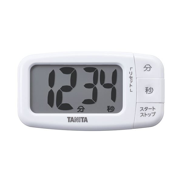 （まとめ） タニタ抗菌でか見えタイマー ココナッツホワイト TD-430-WH 1個 [x3セット]