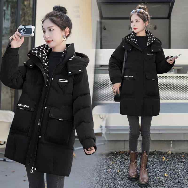 秋服 レディース ファッション オシャレ カワイイ シンプル 大人カワイイ 大きいサイズ 冬 綿 ジャケット ミドル丈 ダウン 韓国ファッション 厚手