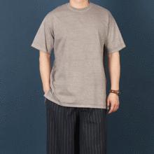 WML ウォッシング16番手 裏地リネン半袖Tシャツ