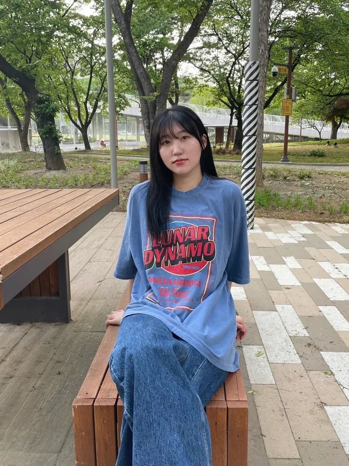 다이나모 빈티지워싱오버핏박스티 오버핏반팔티 빅사이즈 커플룩 남여공용 여름반팔티셔츠