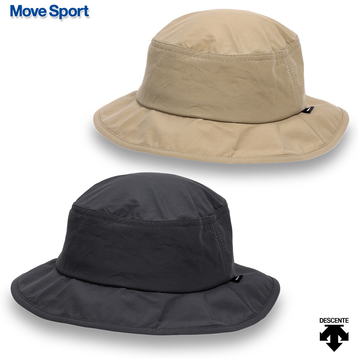 はっ水 サファリハット メンズ/レディース 帽子 グレー/ベージュ 59cm DMAWJC61