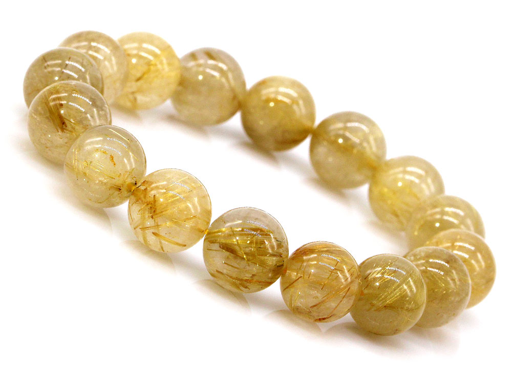 ゴールドルチルクォーツ ルチルクォーツ ブレスレット 13mm パワーストーン ブレスレット メンズ レディース 天然石 数珠 アクセサリー メンズブレスレット レディースブレスレット パワ h836